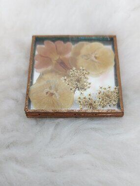 Vintage Dried Pressed Flower  Flowers Brooch
